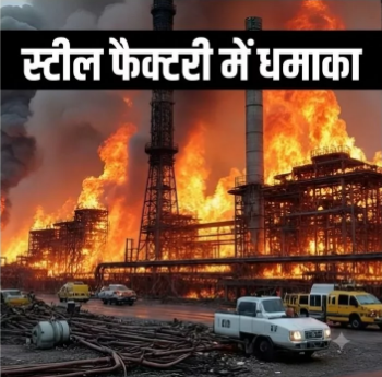 स्टील फैक्ट्री में जोरदार धमाका, आग की चपेट में आए 4 कर्मचारी; 3 की मौत